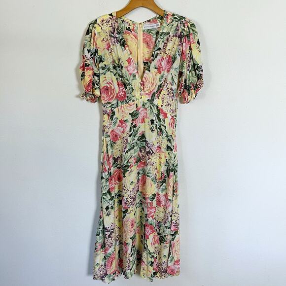 Faithfull The Brand Anthropologie Vittoria Midi Tea Dress // Size‎ US 4 Small - Picture 3 of 7